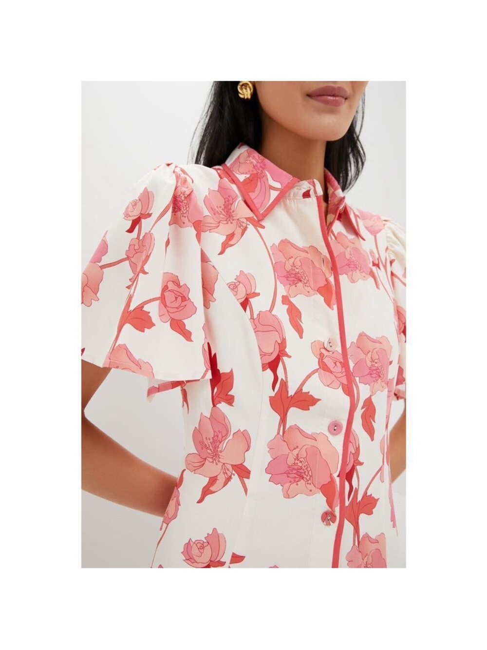 Tuckernuck Hyacinth House Peppa Midi Dress Coral Multi Floral Sz XL NEW - Picture 2 of 16